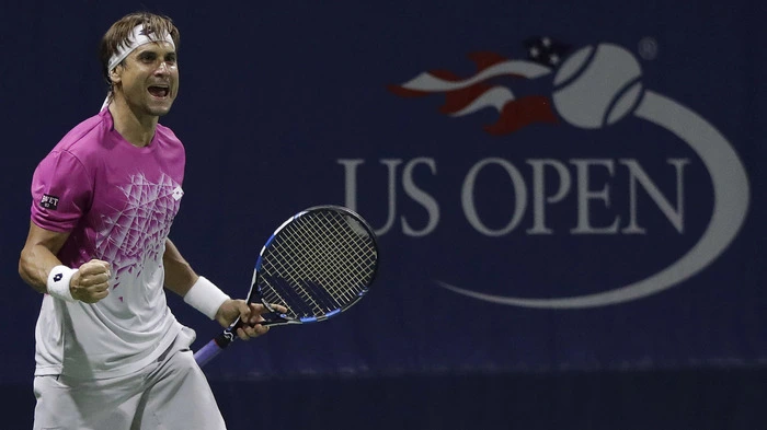 Der Spanier David Ferrer kämpfte sich in einer packenden Fünfsatz-Schlacht zu einem Sieg über Fabio Fognini.