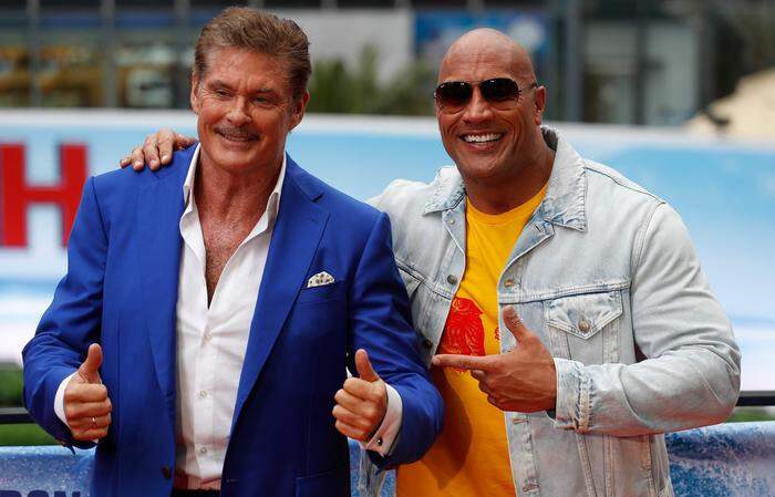 Dwayne Johnson mit David Hasselhoff