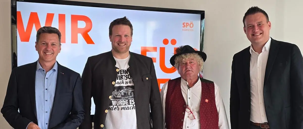 Fellner, Dörflinger, Schwarzmüller und Pototschnig (von links)