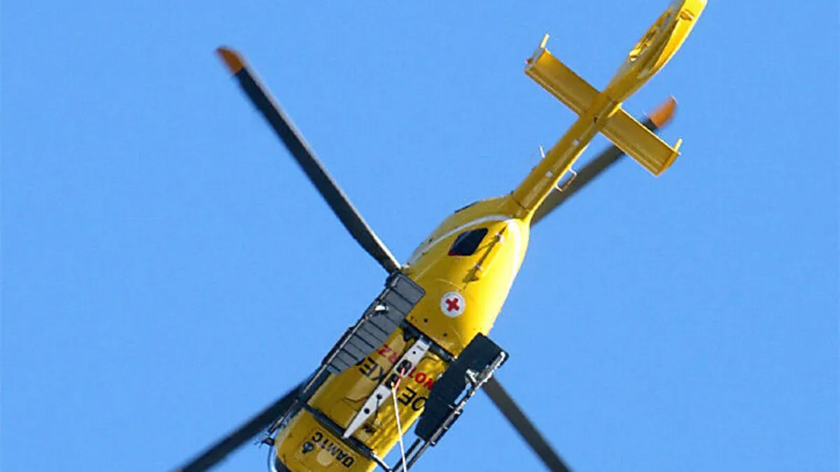 Die Lebensgefährtin des Verunglückten wurde mit dem Hubschrauber ins Krankenhaus gebracht