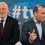 Manfred Weber und Frans Timmermans (links)