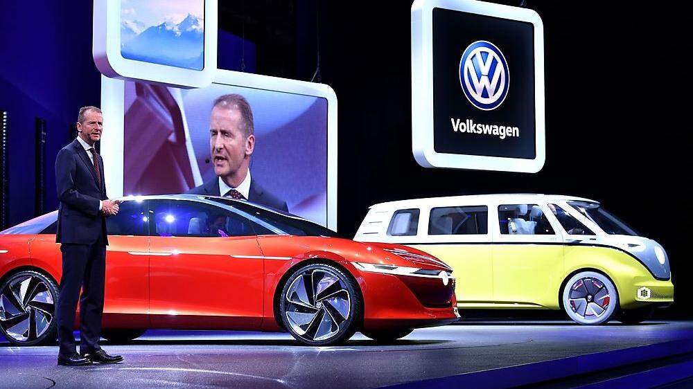 VW auf dem Autosalon Genf. Im Bild Markenchef Herbert Diess