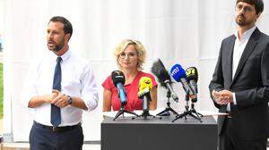 Die SPÖ in Tirol ist geeint: Dornauer, Blanik und Landesgeschäftsführer Lukas Matt