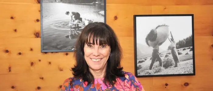 Martha Schultz im Erzherzog Johann in Bad Aussee, wo sie mit Wirtschaftsvertretern des Bezirkes zusammentraf