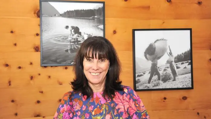Martha Schultz im Erzherzog Johann in Bad Aussee, wo sie mit Wirtschaftsvertretern des Bezirkes zusammentraf