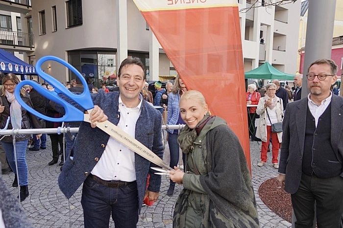 Gerhard Briggl (Stadtmarketing) und Julia Astner (Kuturamt) 