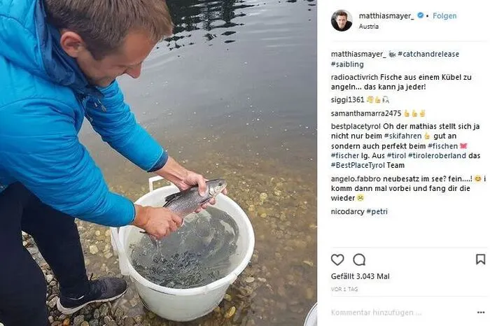 Matthias Mayer geht auf Fischfang