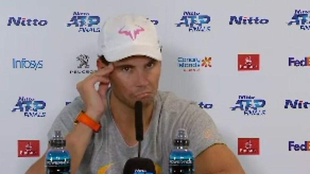 Rafael Nadal bei der Pressekonferenz
