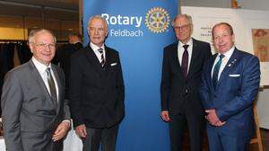 Bürgermeister Josef Ober, Club-Gründer Herwig Edlinger, Präsident Manfred Krasnitzer und Governor Christian Bammer 
