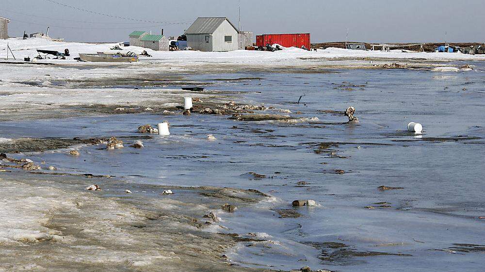Gefrorener Müll in den arktischen Regionen