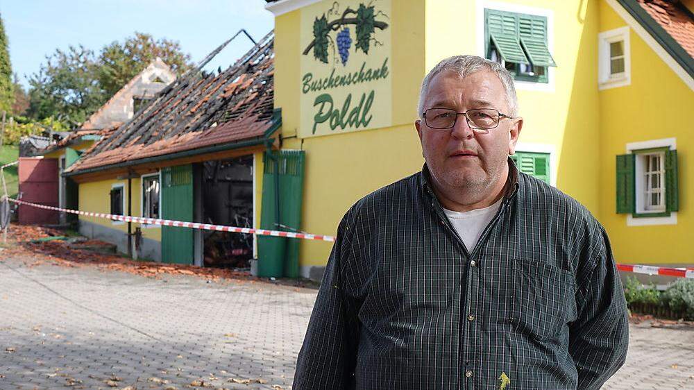 Leopold Windhaber wurde von der Feuerwehr aus dem ersten Stock des brennenden Hauses gerettet