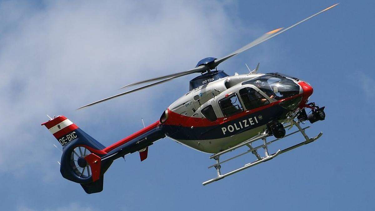 Der Polizeihubschrauber kreiste über Klagenfurt