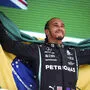 Lewis Hamilton feierte im Vorjahr mit brasilianischer Flagge 