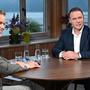 ORF-Moderator Martin Thür und SPÖ-Parteivorsitzender Andreas Babler