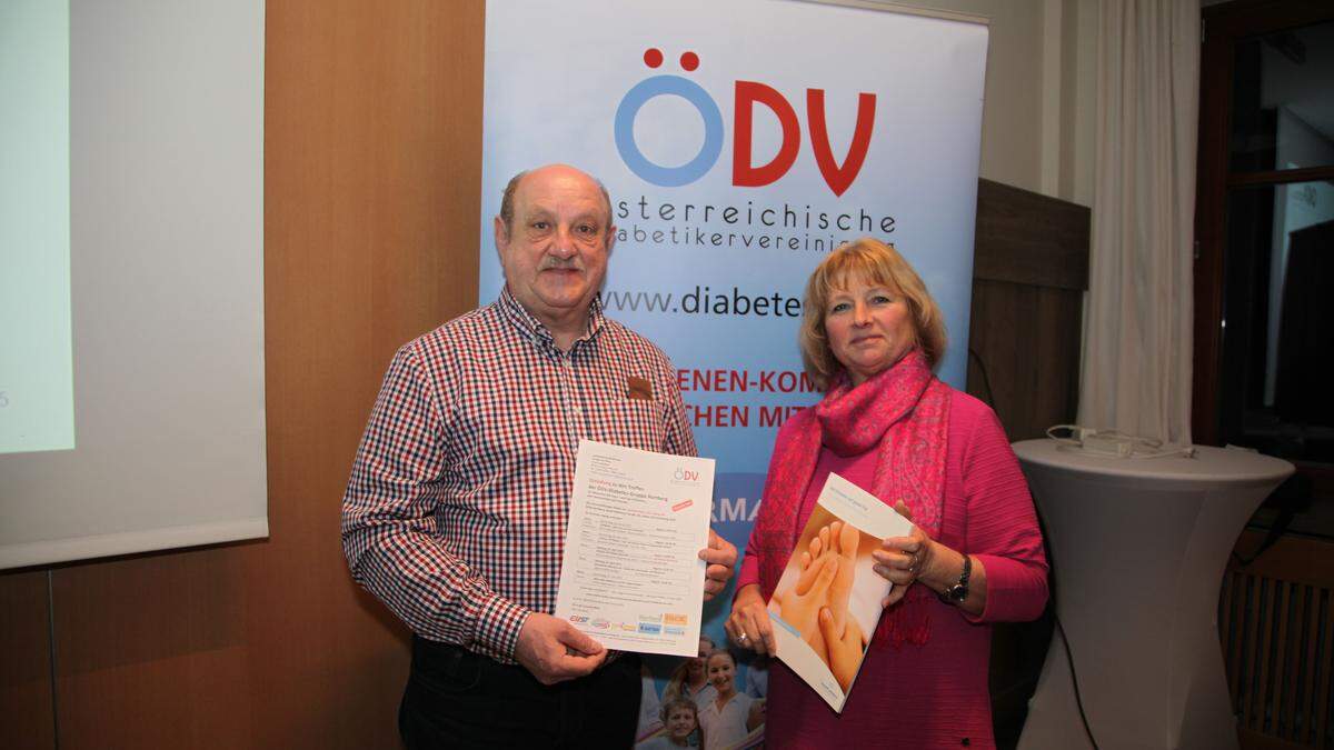 Gemeinsam im Kampf gegen Diabetes: Ernst Laschober und Gertrude Schöberl