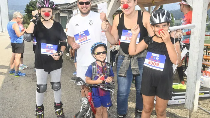Die ganze Familie von Nadja Seebacher machte mit, mit dem Radl, Inline-Scater und beim Laufen.