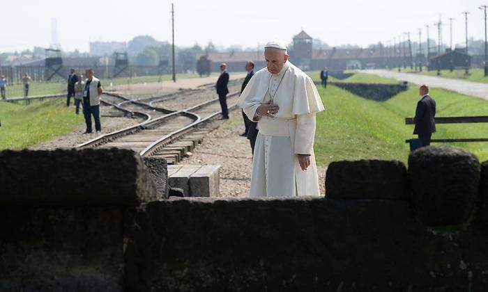 Papst Franziskus besuchte am Freitag das Vernichtungslager Auschwitz.