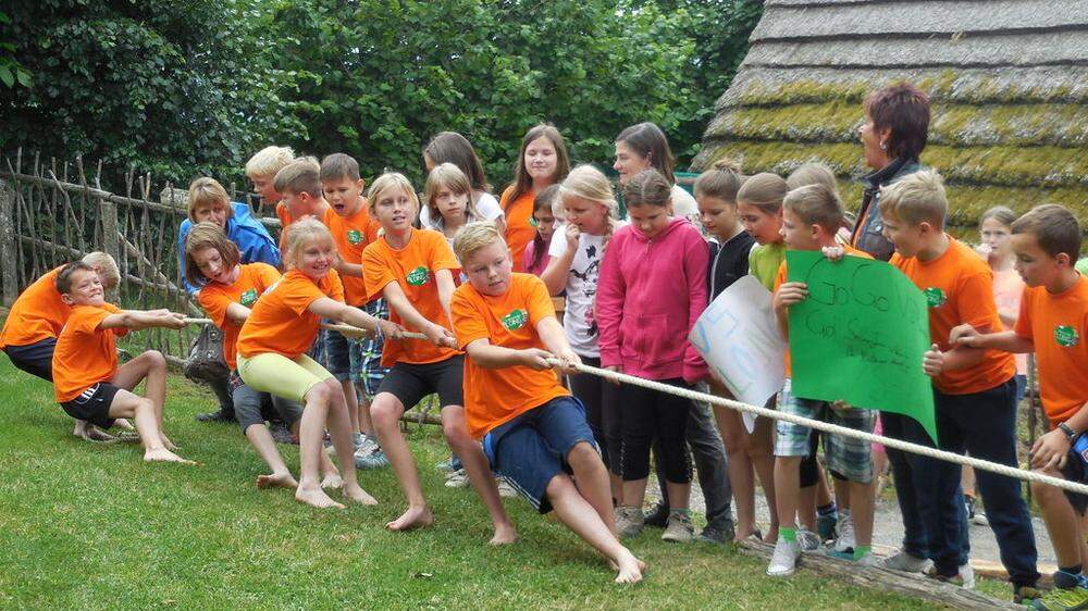 Die Kinder zeigten vollen Einsatz bei den Celtic Junior Games