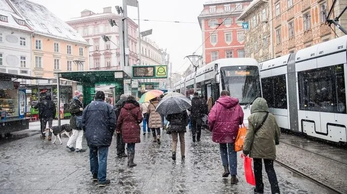 Winterbetrieb gilt in Graz für Öffis wie für Fußgänger