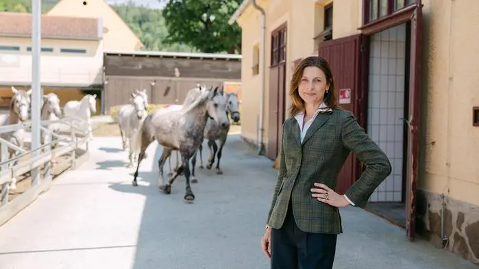 Alexandra Kaszay im Gestüt Piber