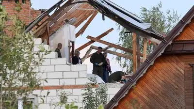 Russian drones violated Polish airspace Photo: Wojciech Olkusnik/East New Severely damaged house is seen in the village of Wyryki in eastern Poland, where one of the Russian drones that breached Polish airspace last night collided with the building on September 10, 2025. No one was hurt in the incident. At least 19 Russian drones had been confirmed to enter Polish airspace. EN_01662280_0150 PUBLICATIONxNOTxINxPOL
