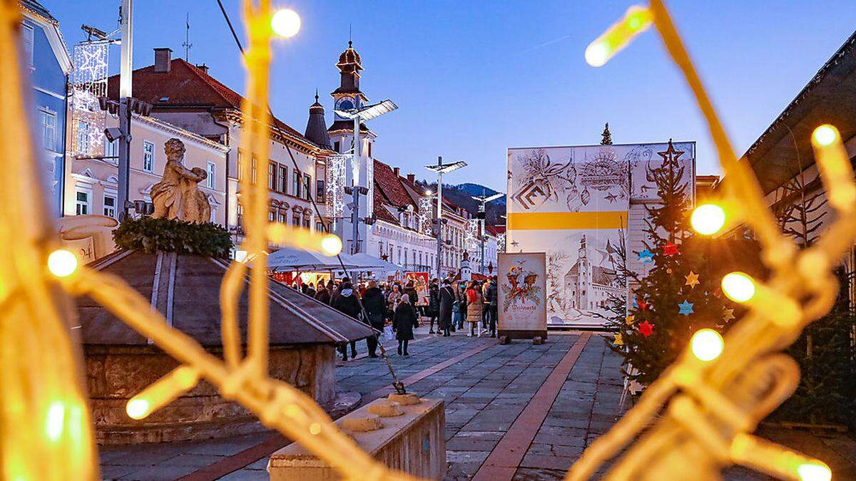 Der Hauptplatz von Leoben wird wie im Advent auch zu Silvester ein Magnet