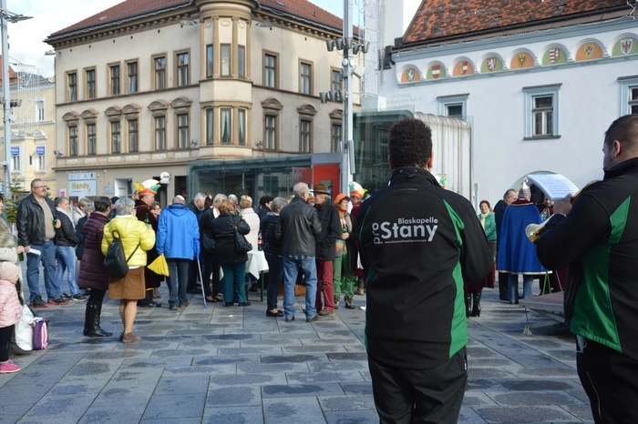 Für die musikalische Untermalung der Faschingsproklamation sorgte die Blaskapelle "Prostany".