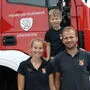 Immer im Einsatz: Conny Strutzmann, Sohn Florian (5) und Gatte Michael Lauer