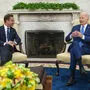 Der schwedische Ministerpräsident Ulf Kristersson und US-Präsident Joe Biden. 