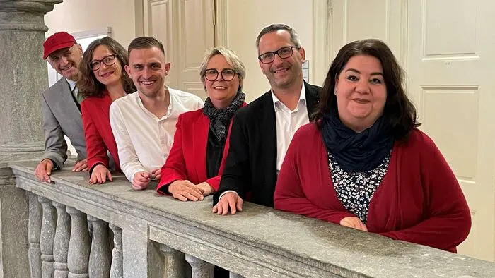 Manfred Mertel, Constance Mochar, Maximilian Rakuscha, Edeltraud Ratz, Franz Petritz, Ines Domenig (von links)