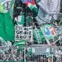 SALZBURG,AUSTRIA,24.MAY.25 - SOCCER - ADMIRAL Bundesliga, championship group, Red Bull Salzburg vs SK Rapid Wien. Image shows supporters of Rapid.
Photo: GEPA pictures/ David Geieregger