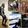 Mit dem Exoskelett, einem Roboter, kann Grünberg ein paar Schritte gehen (links). Grünberg und ihr Balu sind seit vier Jahren ein Herz und eine Seele (rechts)
