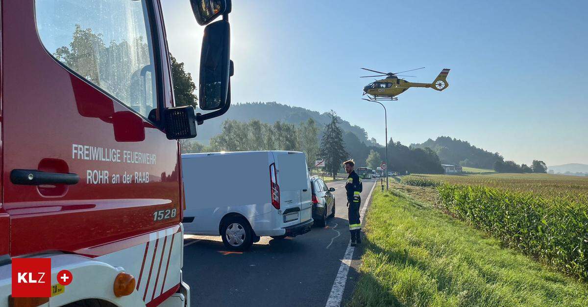 Auf Der B68: Schwerer Auffahrunfall Bei Rohr An Der Raab Führte Zu Drei ...