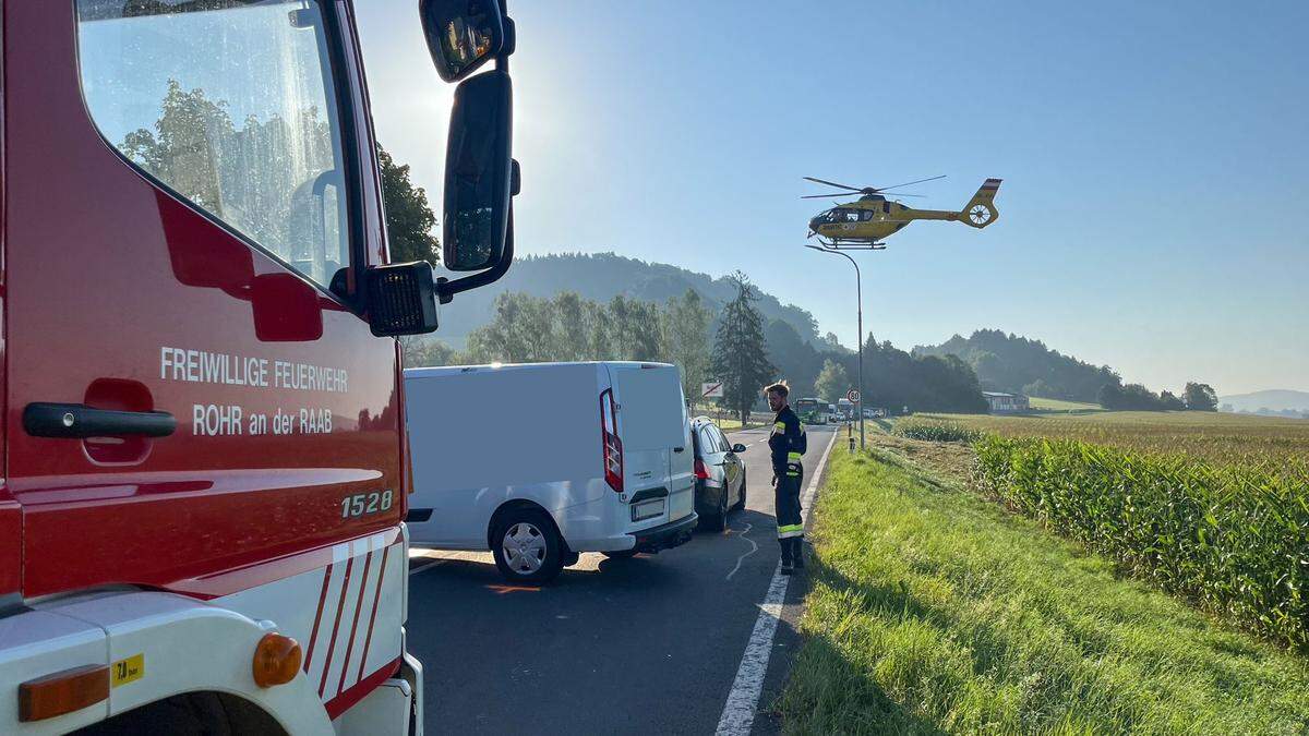 Die B 68 wurde nach dem Unfall kurz gesperrt