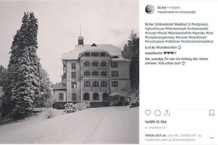 Schön, aber unheimlich: Das Schlosshotel Waldlust lässt einen an "The Shining" denken. Das leerstehende Haus im Schwarzwald ist für seine Geistererscheinungen bekannt.