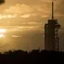 This NASA photo shows a SpaceX Falcon 9 rocket with the company's Crew Dragon spacecraft onboard on the launch pad at Launch Complex 39A after being rolled out overnight as preparations continue for the Crew-1 mission,  November 10, 2020, at NASAís Kennedy Space Center in Florida. - NASAís SpaceX Crew-1 mission is the first operational mission of the SpaceX Crew Dragon spacecraft and Falcon 9 rocket are going to the International Space Station as part of the agencyís Commercial Crew Program. NASA astronauts Mike Hopkins, Victor Glover, and Shannon Walker, and astronaut Soichi Noguchi of the Japan Aerospace Exploration Agency (JAXA) are scheduled to launch at 7:49 p.m. EST on November 14,2020 from Launch Complex 39A at the Kennedy Space Center. (Photo by Joel KOWSKY / NASA / AFP) / RESTRICTED TO EDITORIAL USE - MANDATORY CREDIT "AFP PHOTO /NASA/JOEL KOWSKY/HANDOUT " - NO MARKETING - NO ADVERTISING CAMPAIGNS - DISTRIBUTED AS A SERVICE TO CLIENTS