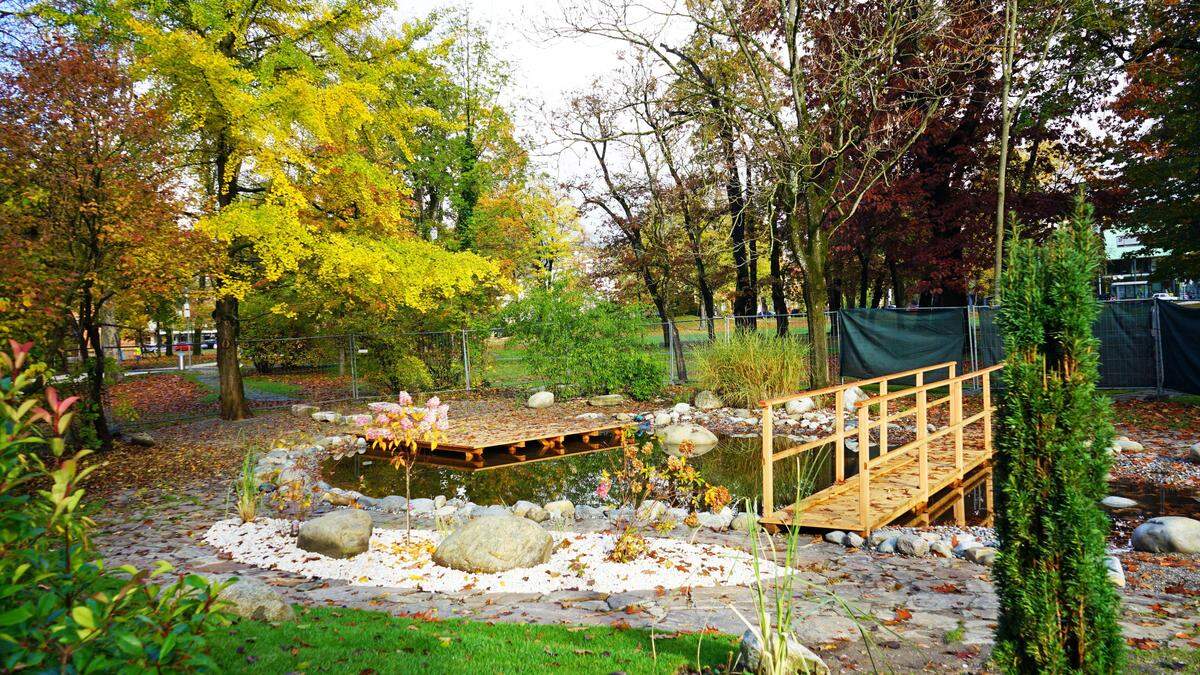 Mitte Oktober begannen die Umbauarbeiten am Biotop im Spittaler Stadtpark