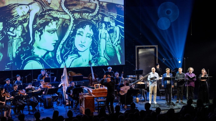 Sandmalereien als „Bühnenbilder“ für Claudio 
Monteverdis Oper „L‘Orfeo“