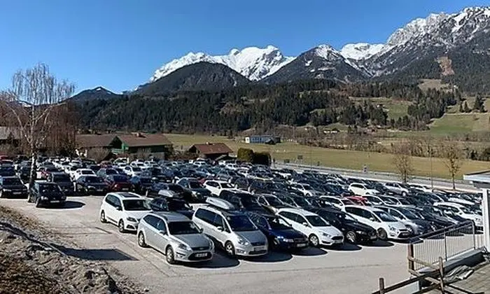 Einer der Parkplätze am Hauser Kaibling