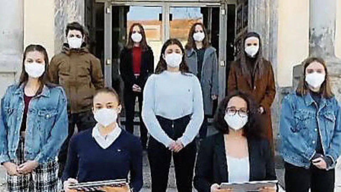 Szene aus der Videobotschaft der Maturantinnen und Maturanten an das Bildungs- ministerium