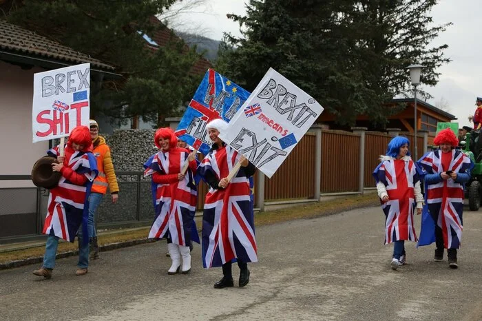 "Very Brexish" und "Stop Brexit": Der bevorstehende Austritt der Briten aus der Europäischen Union war ein großes Thema in Traboch.
