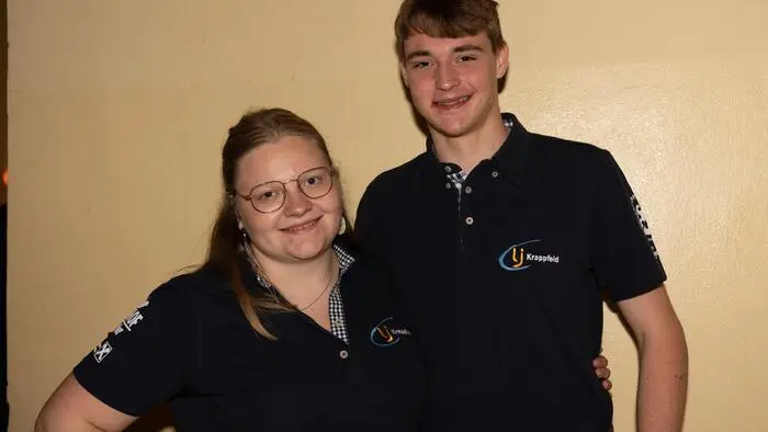 Mädelleiterin Larissa Pobaschnig und Obmann Lukas Moser.