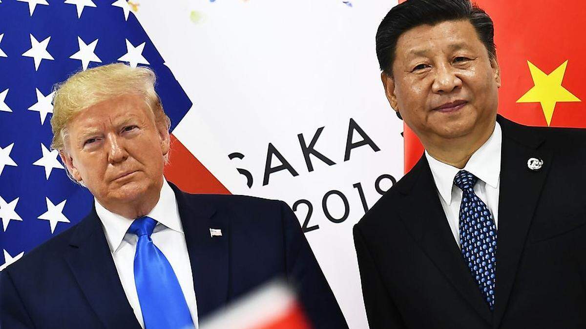 Trump und Xi bei einem Treffen im Juni