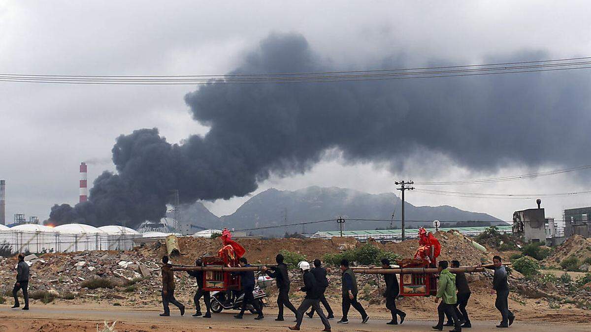Brand einer Chemiefabrik in China