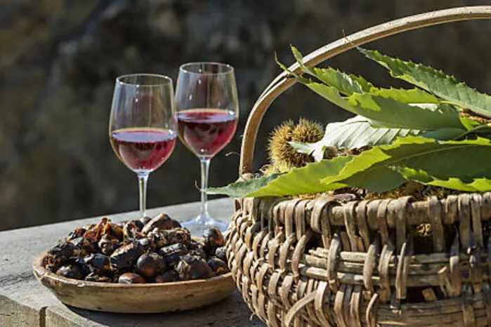 Herbstzeit ist in Südtirol Törggele-Zeit. Dieses kulinarische Highlight sollte man keinesfalls verpassen. Von Oktober bis November wird in den Schankbetrieben junger Wein und Keschtn (Kastanien) aus der Region serviert. Zu empfehlen ist der Naslberacherkeller in Nals, dort sollte man vorher aber besser einen Tisch reservieren.