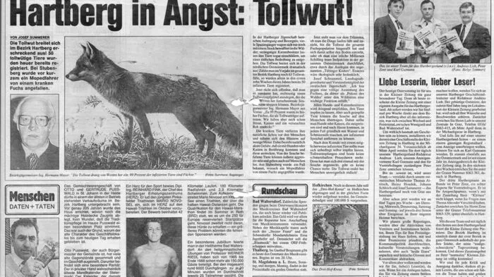 Die allererste Regionalausgabe im Bezirk Hartberg am 26. März 1989