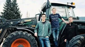 Lukas Putzhuber, vulgo Klösterle, Josef Oberthaler, vulgo Ulricher, und Patrick Schneeberger, vulgo Schuster (von links)