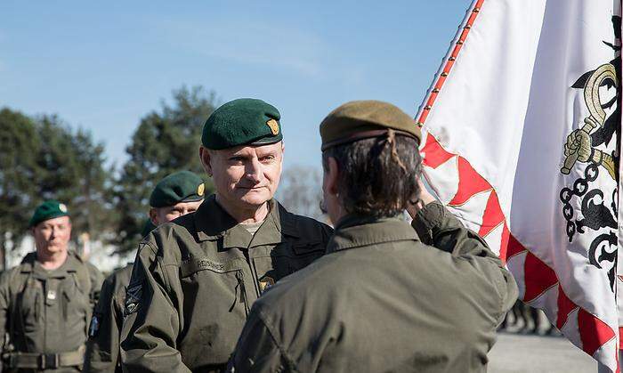 Franz Reißner bei der Kommandoübergabge 2019