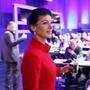 Sahra Wagenknecht am Gründungsparteitag ihres Bündnisses im Kosmos Kino