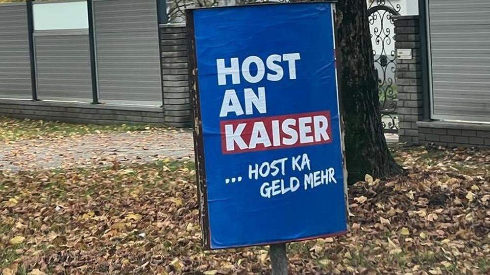 Die FPÖ plakatiert jetzt Kaiser